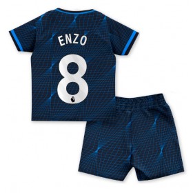 Chelsea Enzo Fernandez #8 Borta Kläder Barn 2023-24 Kortärmad (+ Korta byxor)
